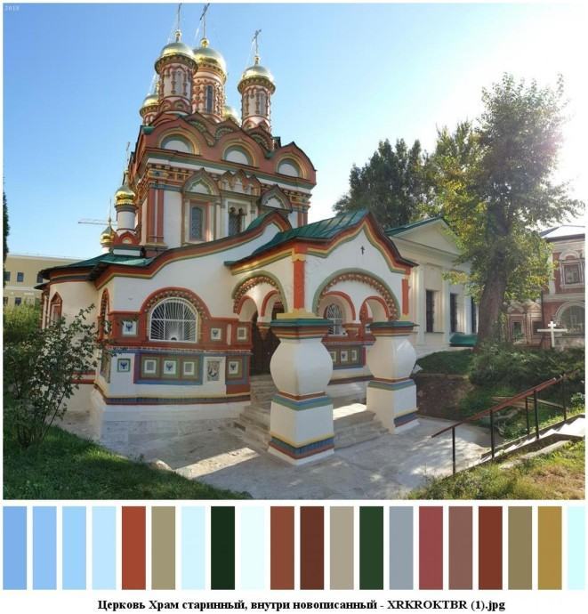 Церковь храм старинный, внутри новописанный для съемок 0 Церковь храм старинный, внутри новописанный для съемок 0