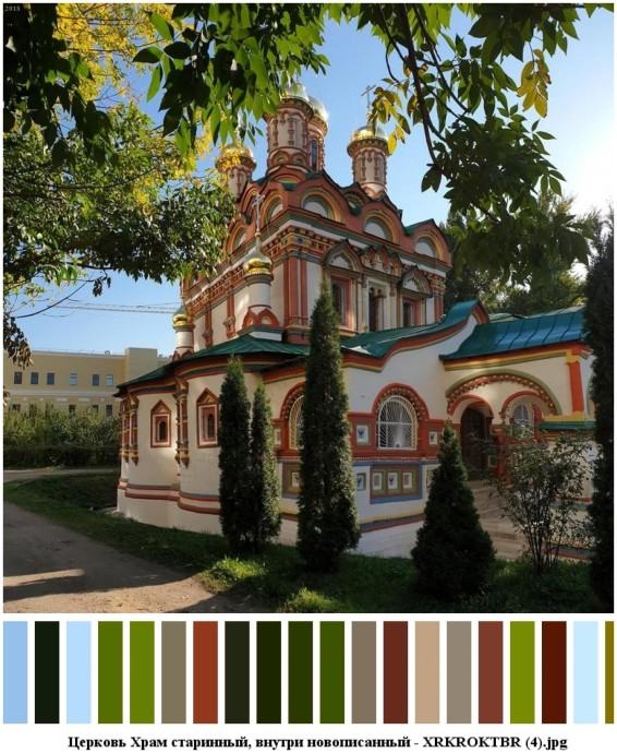 Церковь храм старинный, внутри новописанный для съемок 3 Церковь храм старинный, внутри новописанный для съемок 3