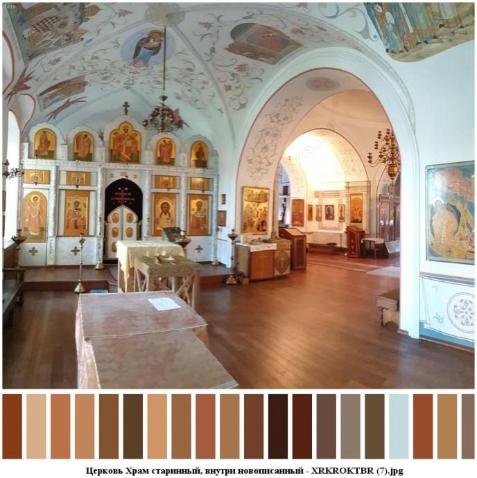 Церковь храм старинный, внутри новописанный для съемок 6 Церковь храм старинный, внутри новописанный для съемок 6